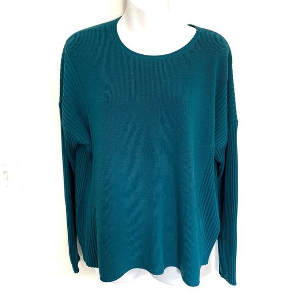 Eileen Fisher Sweaters - Eileen Fisher Womens Merino Wool Sweater Size L Long Sleeved Crew